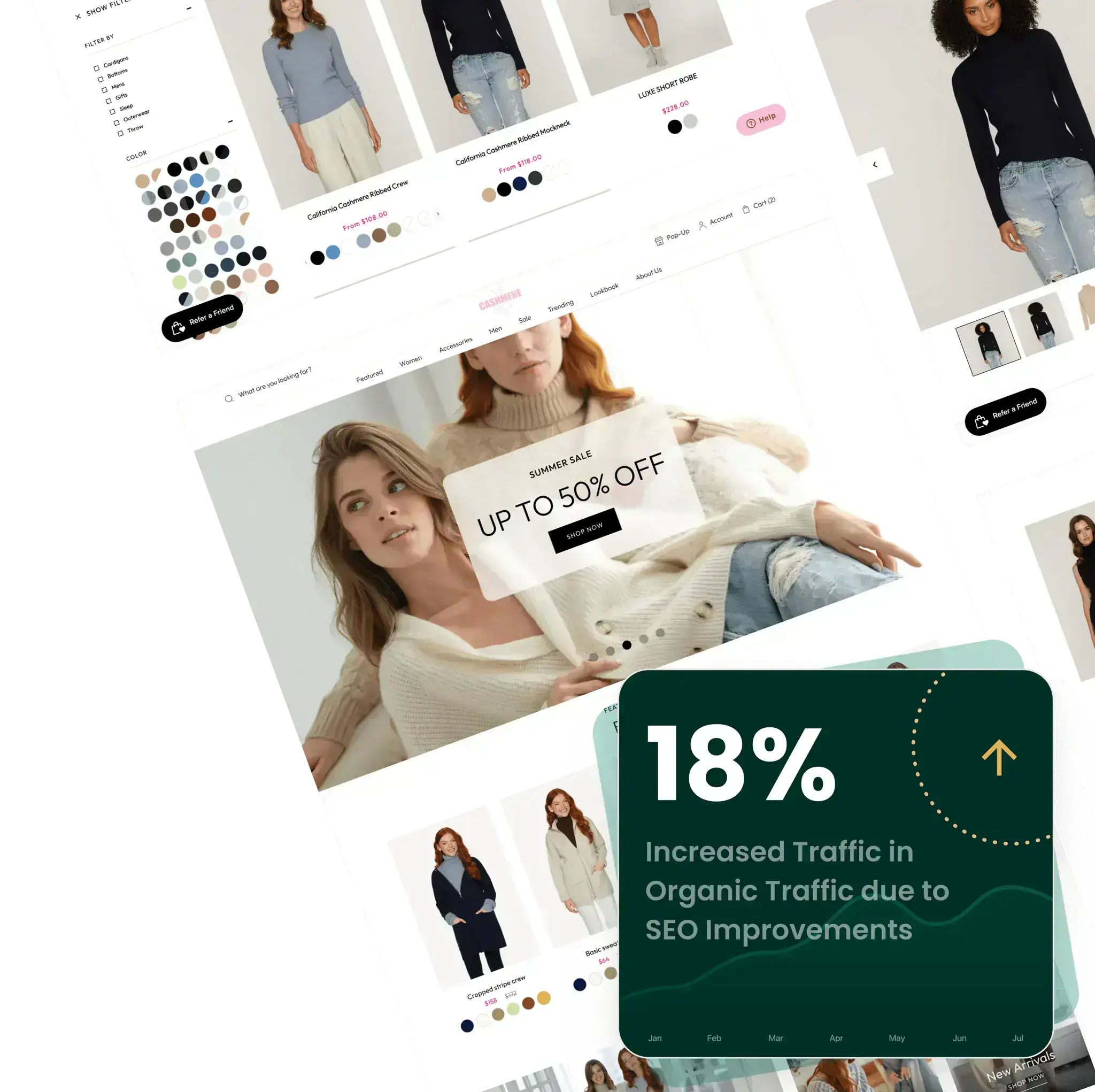 Example of Shopify SEO audit improvements